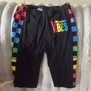 On Fire Women's Bike Shorts - Black with Multicolor Accents